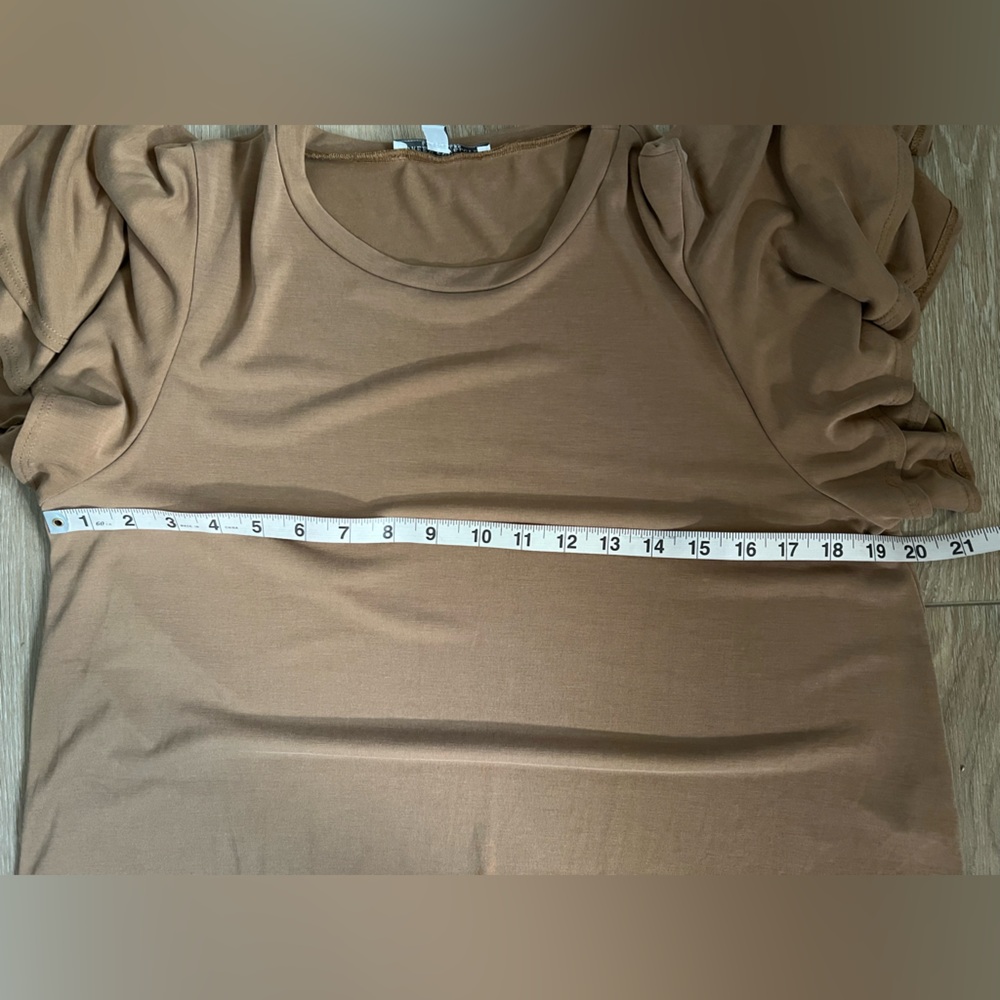 GREEN ENVELOPE Flutter Sleeve Tie Knot Top EUC - Picture 3 of 6